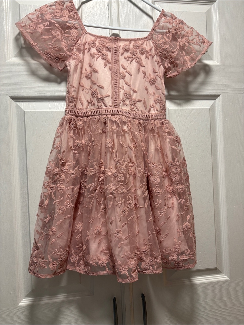 Haute Hippie Dusty Pink Floral Lace Party Dress